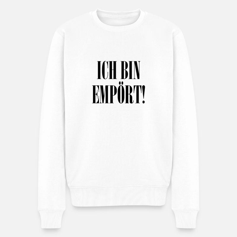 ich bin empört - Männer Premium Bio Pullover - Weiß