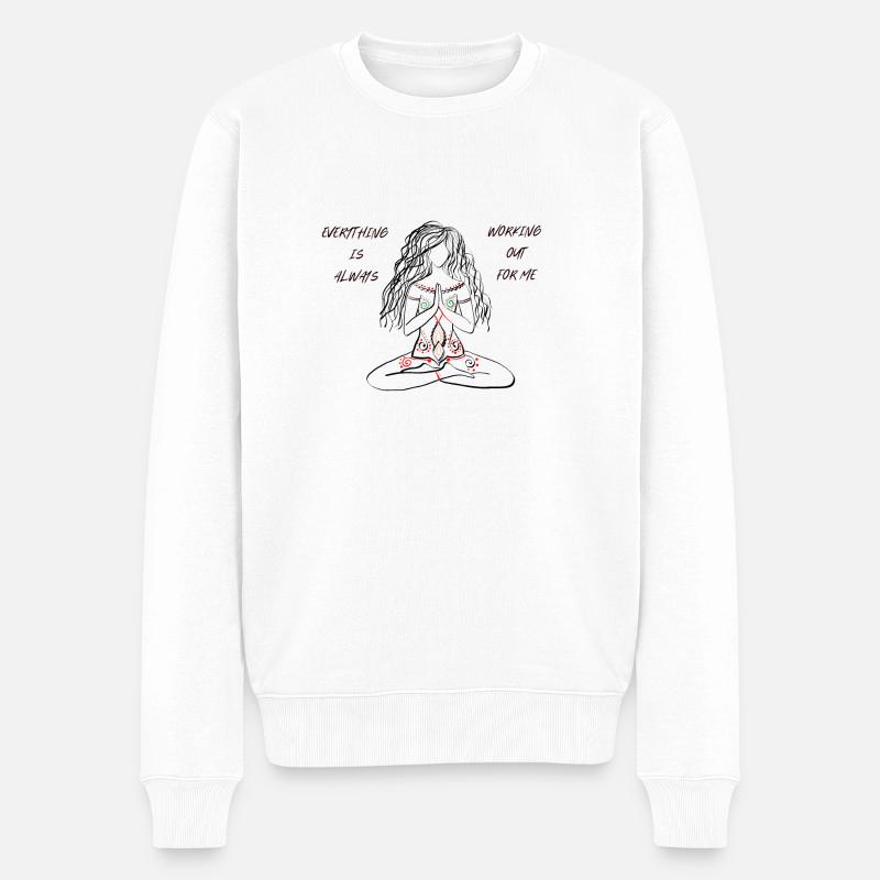 Everything is always working out for me - Pull Premium bio Homme - blanc