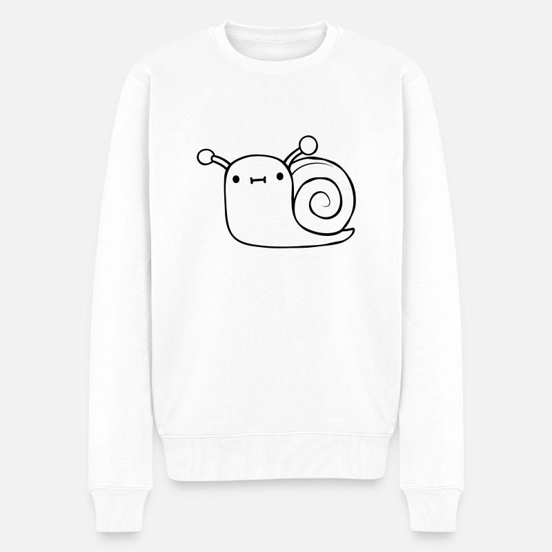 Mignon petit escargot - Pull Premium bio Homme - blanc