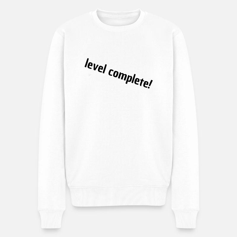 level complete - Männer Premium Bio Pullover - Weiß