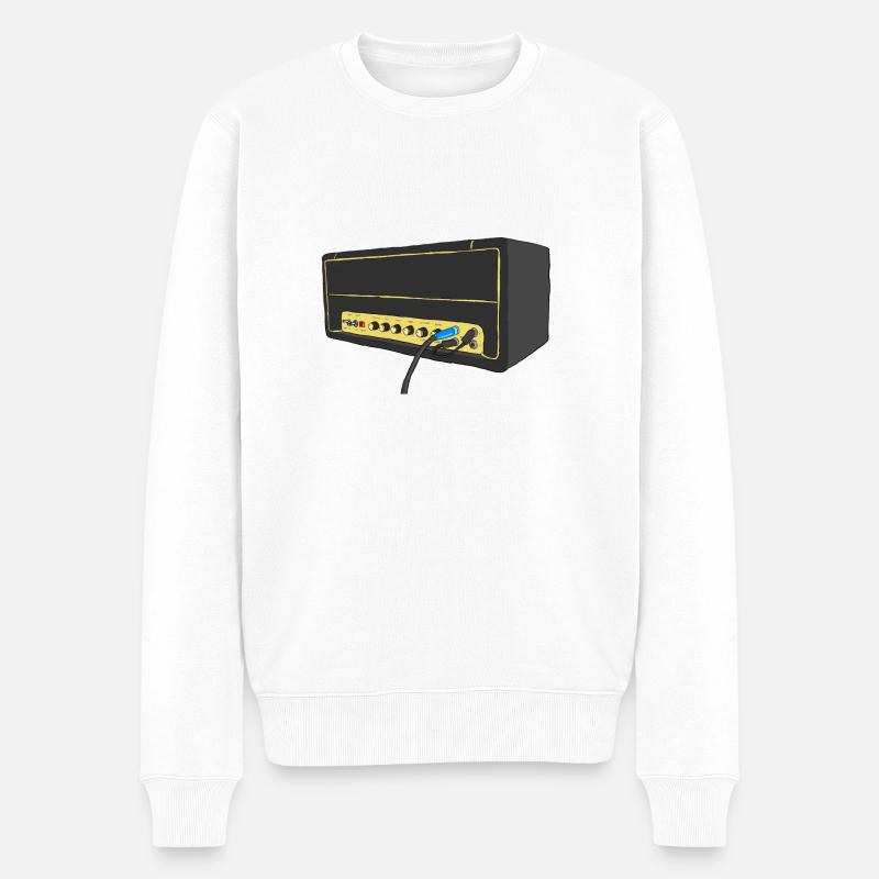 Gitarrenverstärker - Männer Premium Bio Pullover - Weiß