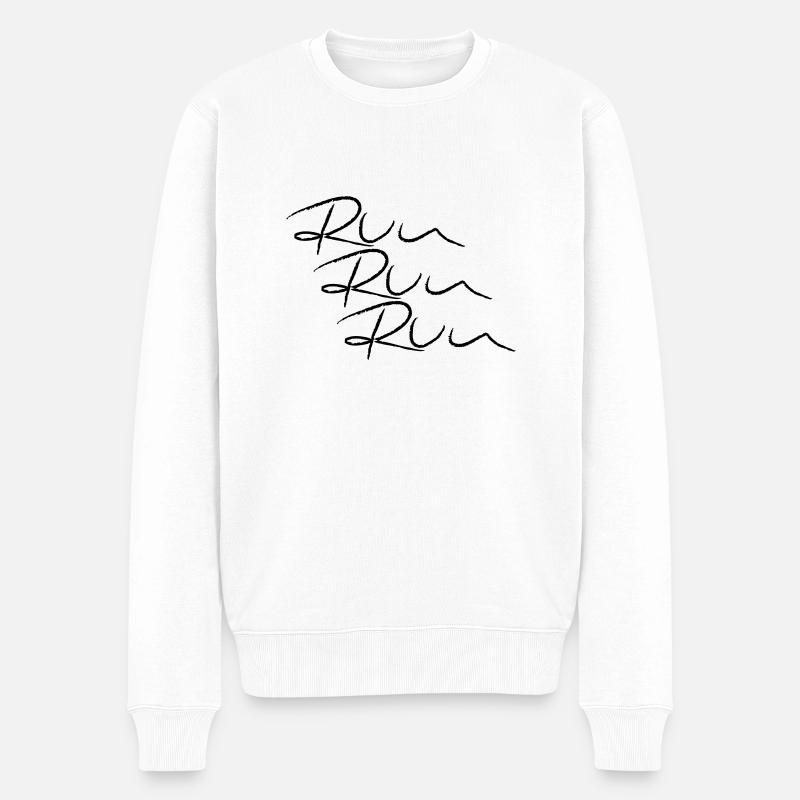 Courir! Courir! Courir! - Pull Premium bio Homme - blanc