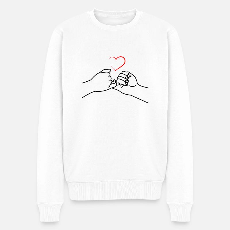 Love Collection - Männer Premium Bio Pullover - Weiß