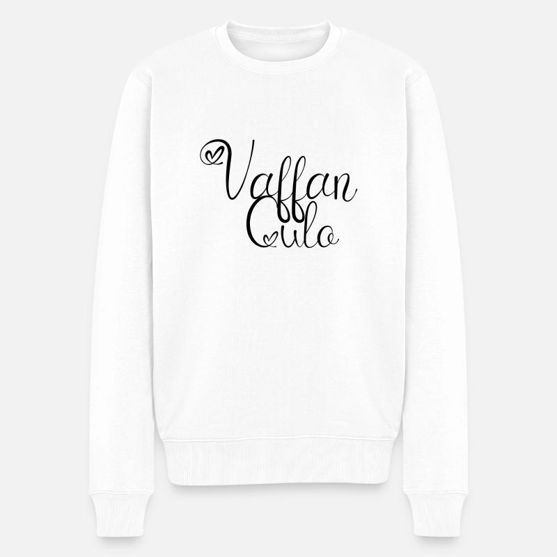 Vaffan Noir - Pull Premium bio Homme - blanc