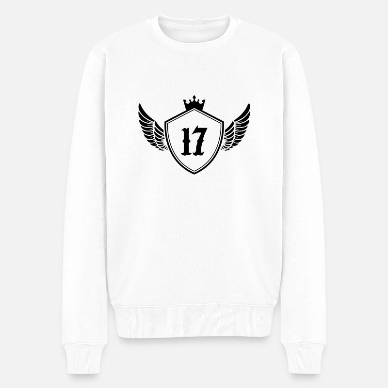wappen 17 - Männer Premium Bio Pullover - Weiß