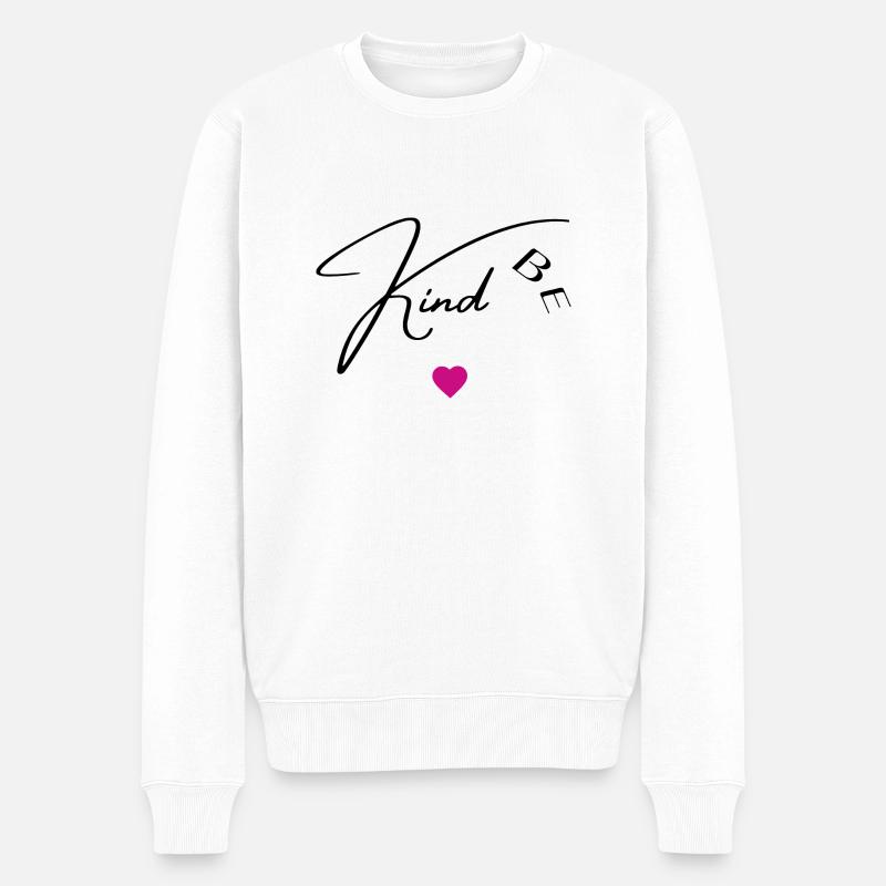 Seien Sie nett - Männer Premium Bio Pullover - Weiß