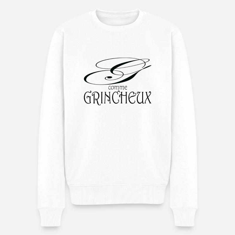 design original grincheux - Pull Premium bio Homme - blanc