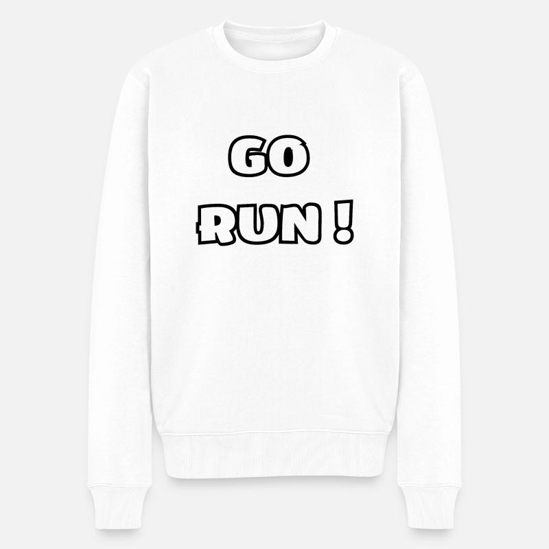 LOS GEHT'S! - Männer Premium Bio Pullover - Weiß