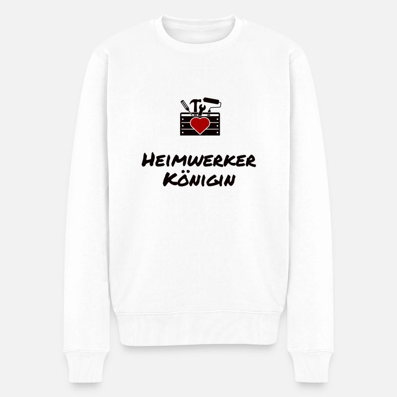 Heimwerker Königin - Männer Premium Bio Pullover - Weiß