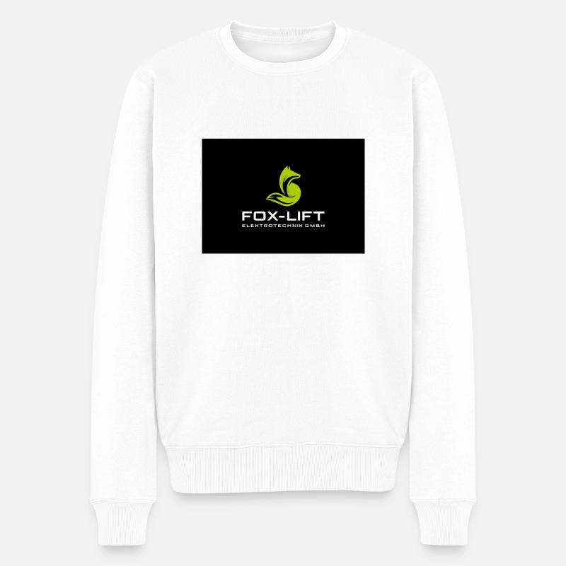 Fox lift 5 - Männer Premium Bio Pullover - Weiß