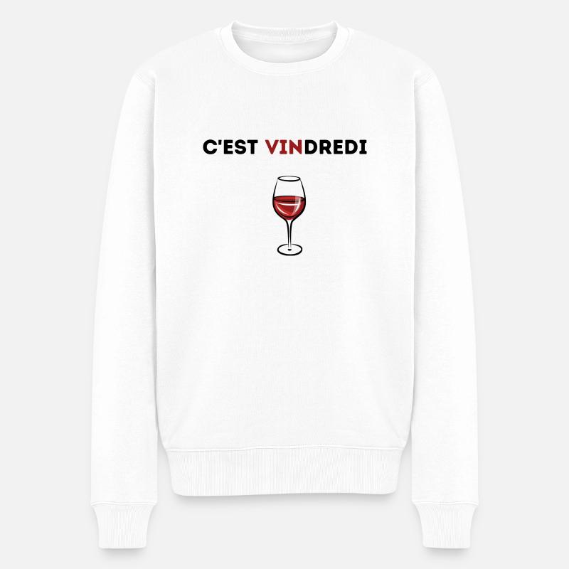 C'est Vindredi - Pull Premium bio Homme - blanc