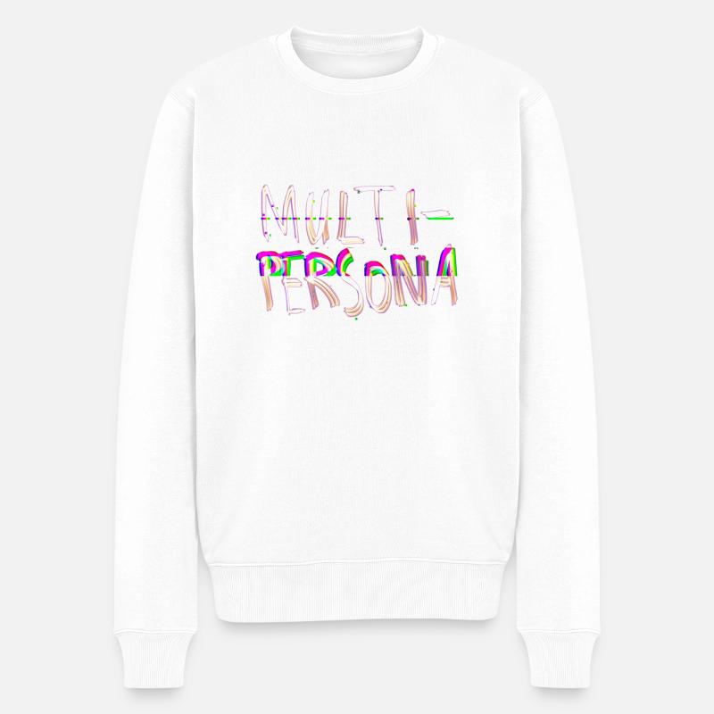 Multipersona - Männer Premium Bio Pullover - Weiß