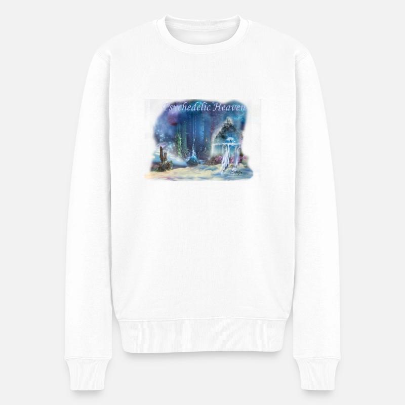 psychideliheaven 01 - Männer Premium Bio Pullover - Weiß
