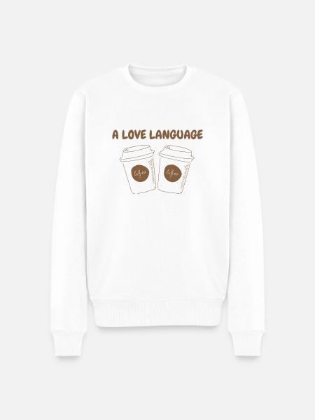 A LOVE LANGUAGE - Männer Premium Bio Pullover - Weiß