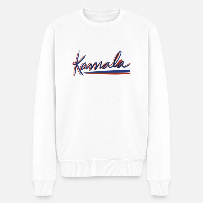 Kamala 2024 - Männer Premium Bio Pullover - Weiß