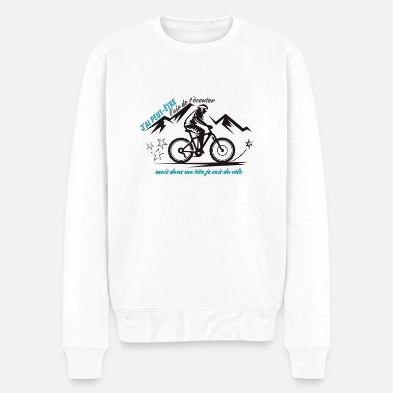 Je fais du vélo - Pull Premium bio Homme - blanc