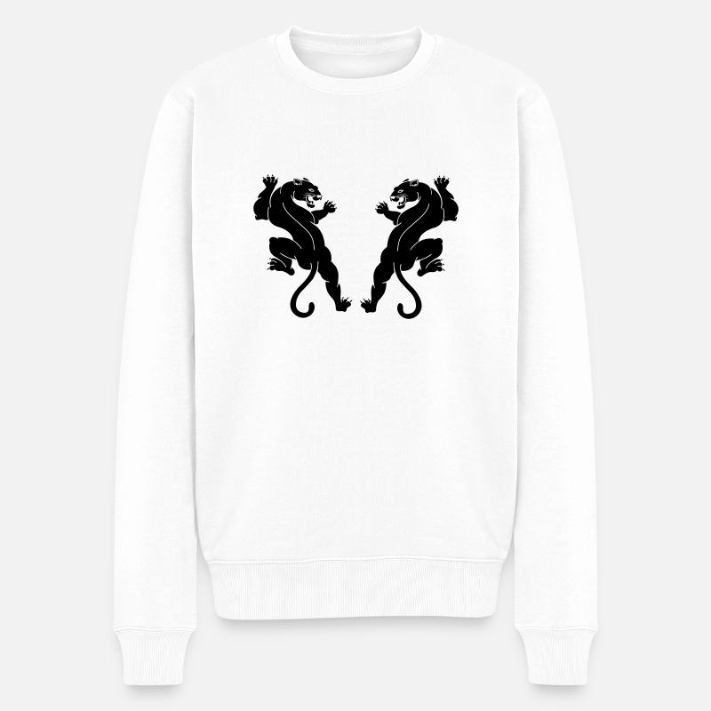 black panthers - Männer Premium Bio Pullover - Weiß