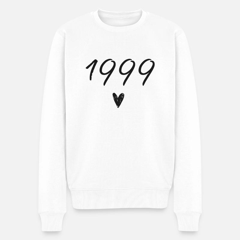 1999 coeur anniversaire - Pull Premium bio Homme - blanc
