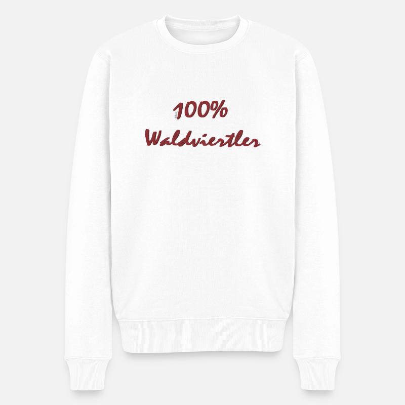 100% Waldviertler - Männer Premium Bio Pullover - Weiß