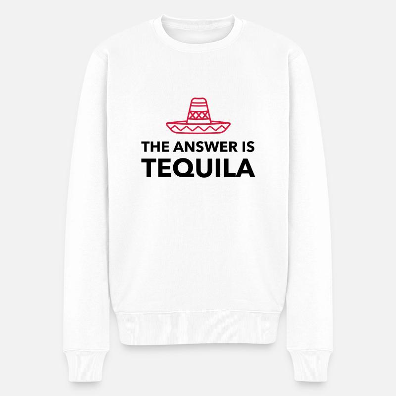 La réponse est Tequila - Pull Premium bio Homme - blanc