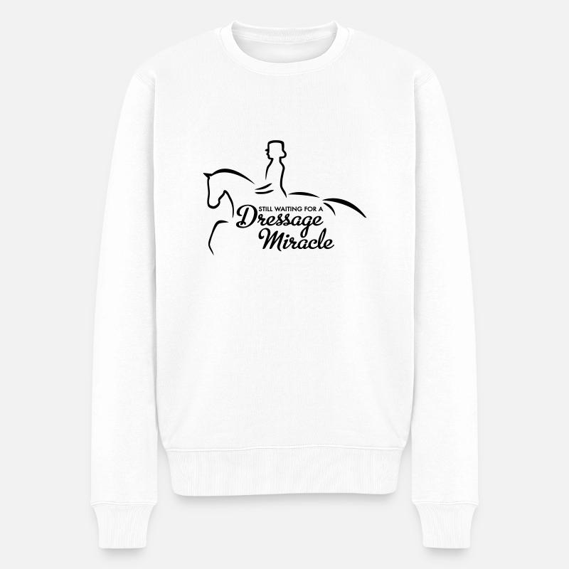 Dressur - Männer Premium Bio Pullover - Weiß