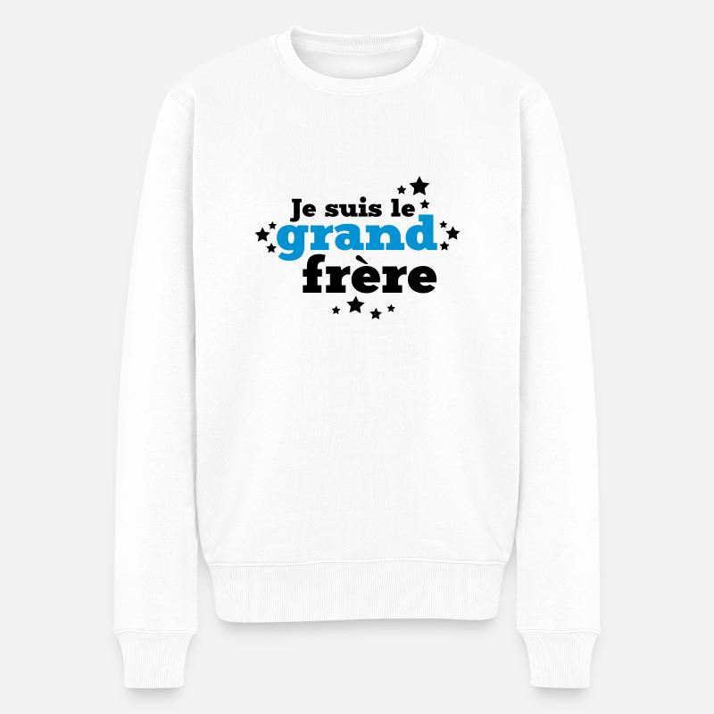 je suis le grand frère - Pull Premium bio Homme - blanc