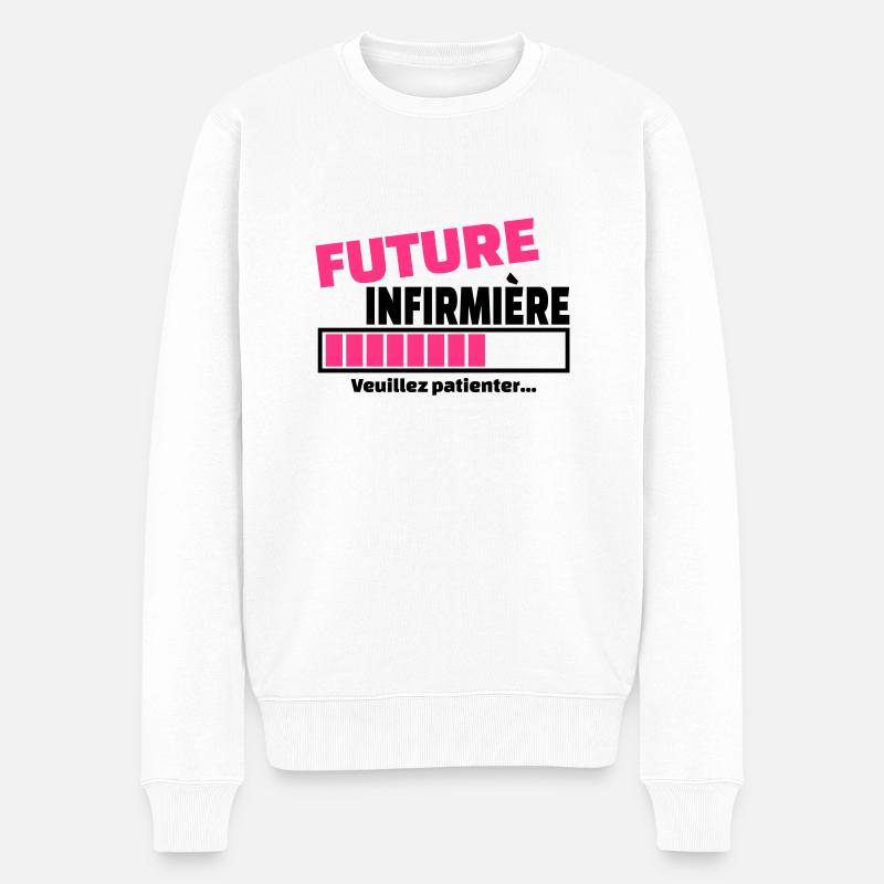 future infirmière - Pull Premium bio Homme - blanc