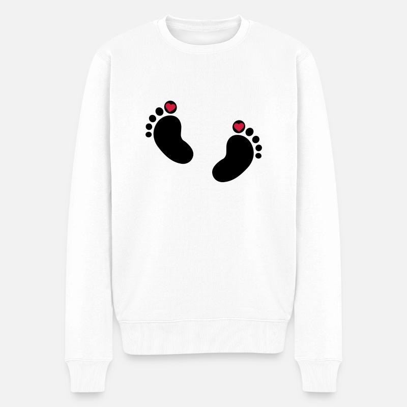 Bébé pieds - Pull Premium bio Homme - blanc