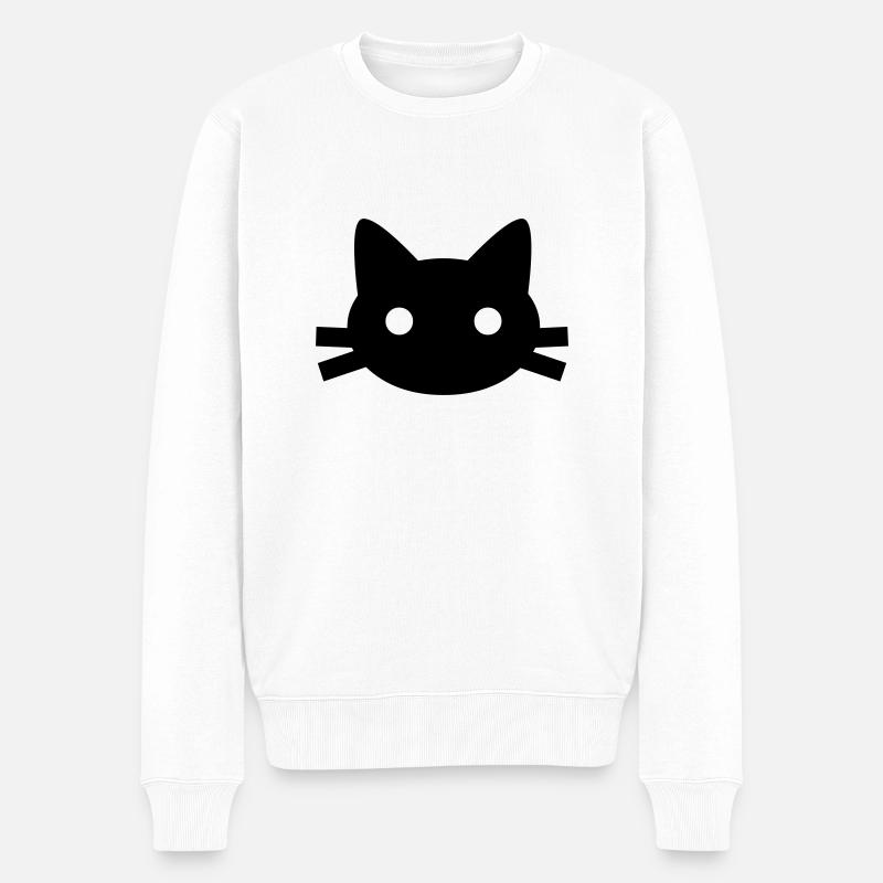 kids cat - Männer Premium Bio Pullover - Weiß