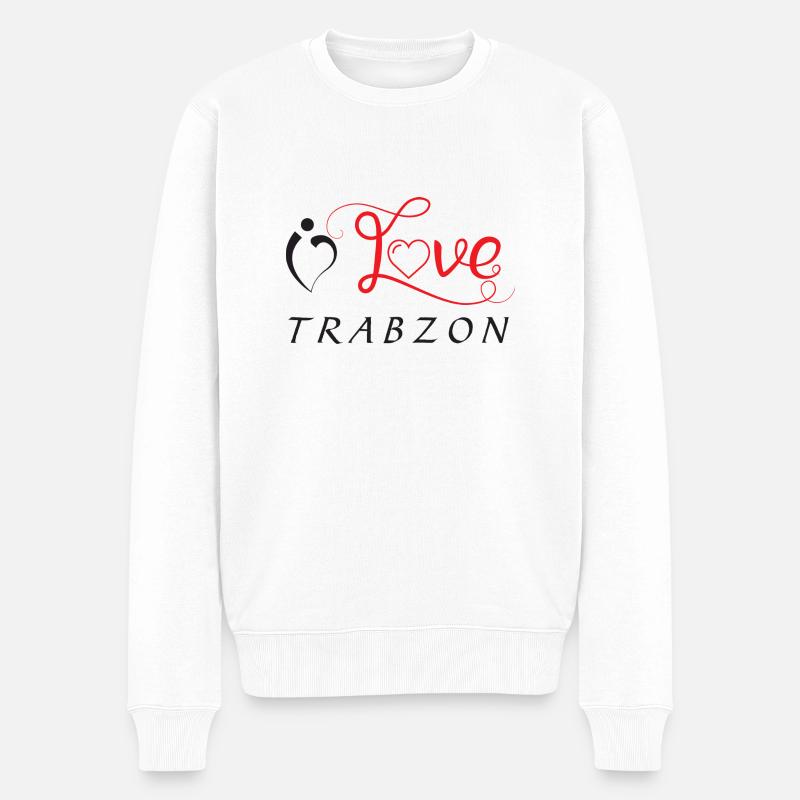 j'aime trabzon - Pull Premium bio Homme - blanc