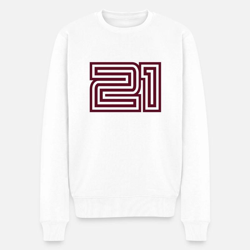 21_style_design - Pull Premium bio Homme - blanc