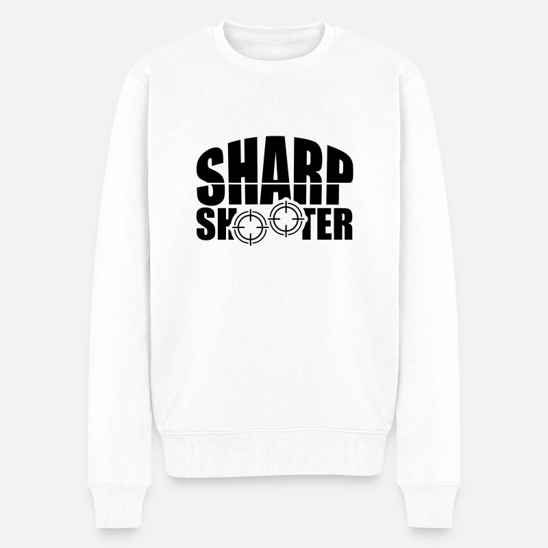sharp_shooter_aq1 - Pull Premium bio Homme - blanc