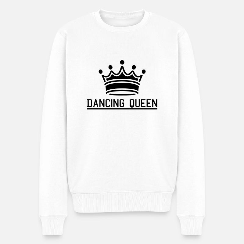 dancing_queen_1 - Männer Premium Bio Pullover - Weiß