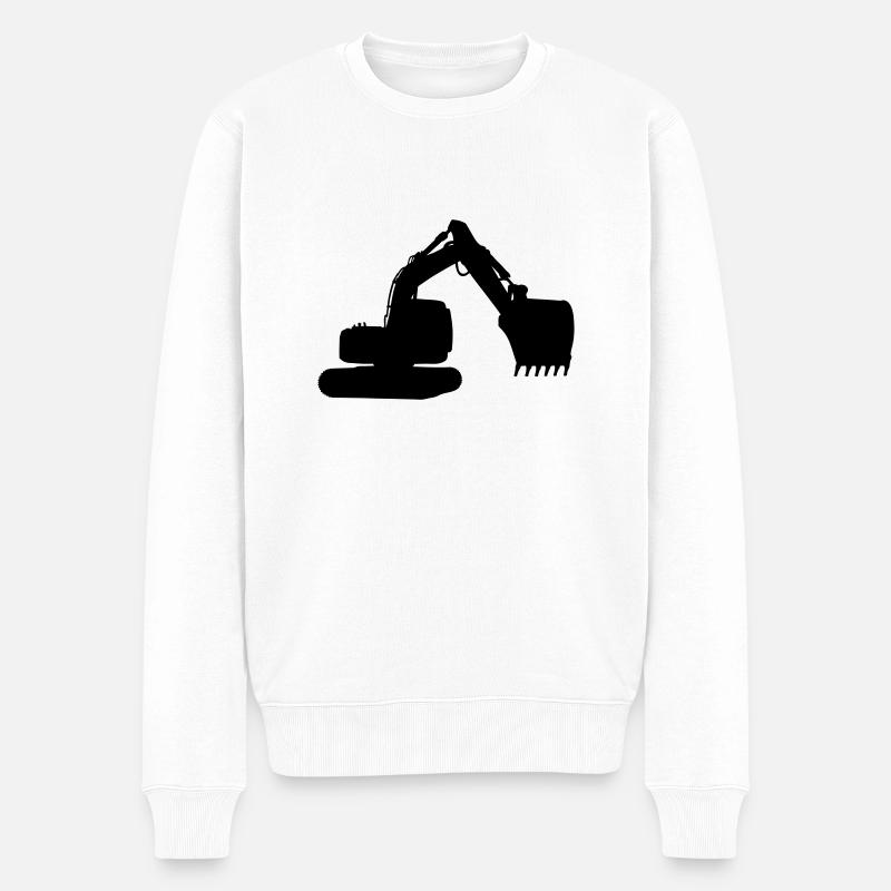 pelleteuse - Pull Premium bio Homme - blanc