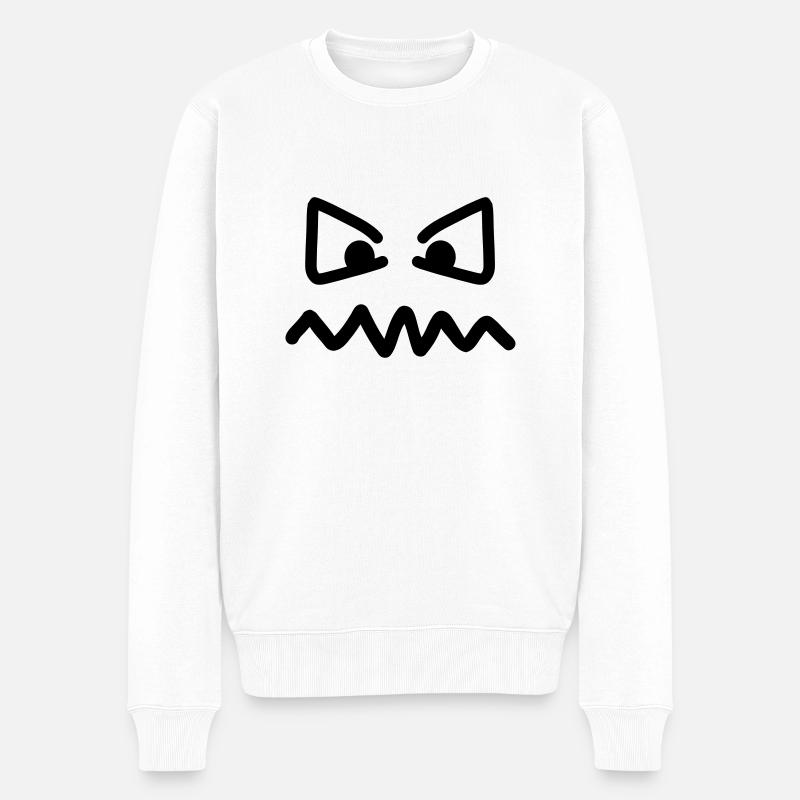 Yeux - Pull Premium bio Homme - blanc