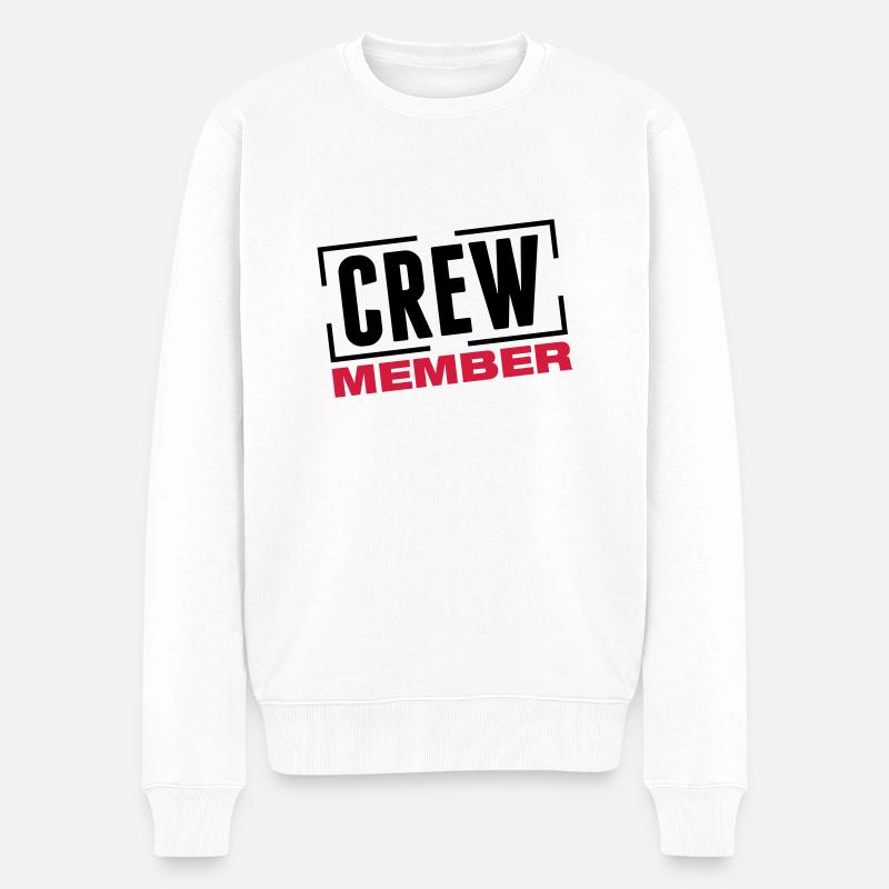 crew_member_design_bs2 - Männer Premium Bio Pullover - Weiß