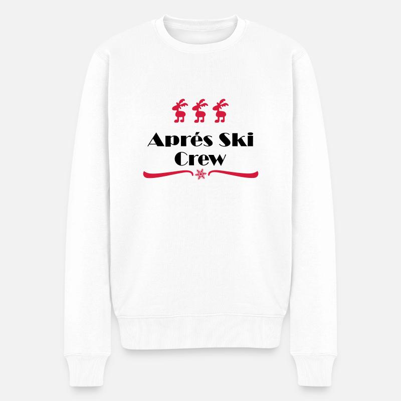 apres ski - Männer Premium Bio Pullover - Weiß