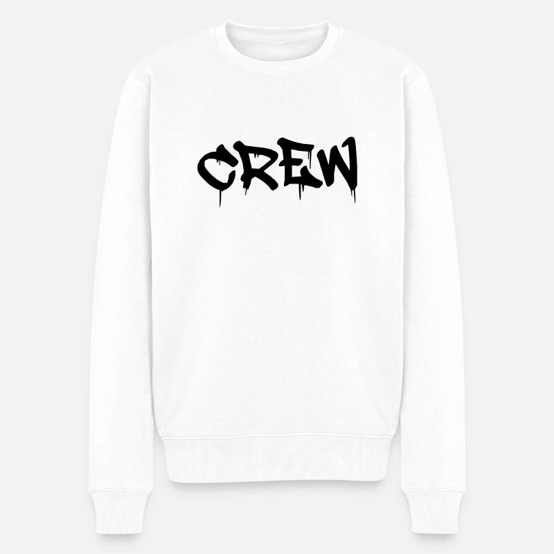 crew - Pull Premium bio Homme - blanc
