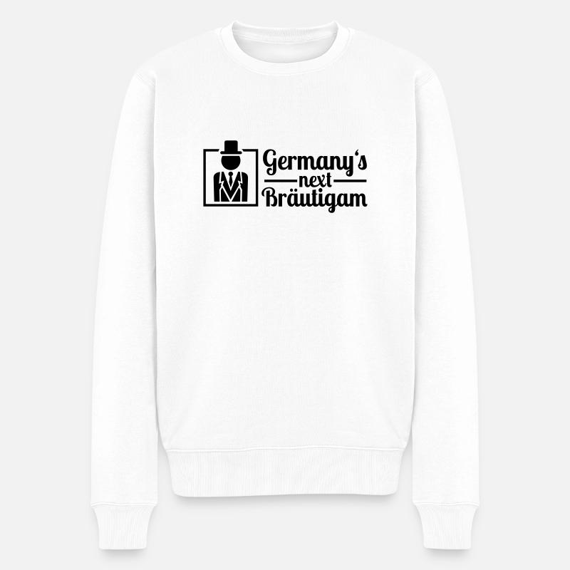 germanys_next_braeutigam_1_f1 - Männer Premium Bio Pullover - Weiß
