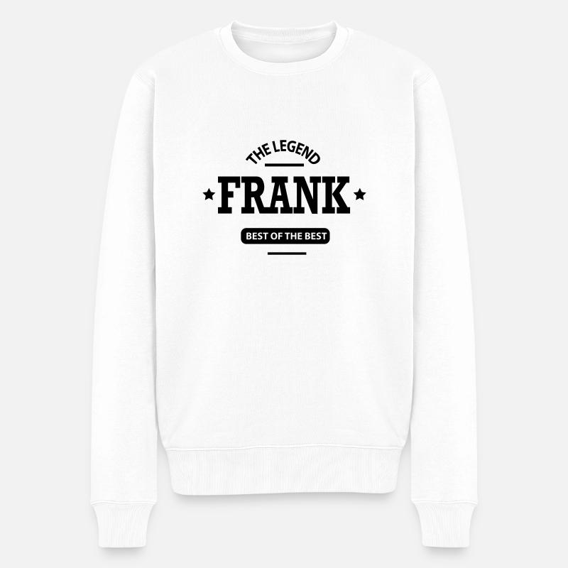 frank - Männer Premium Bio Pullover - Weiß