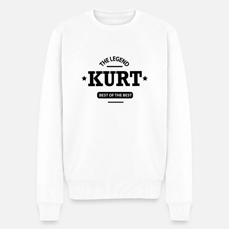 kurt - Männer Premium Bio Pullover - Weiß
