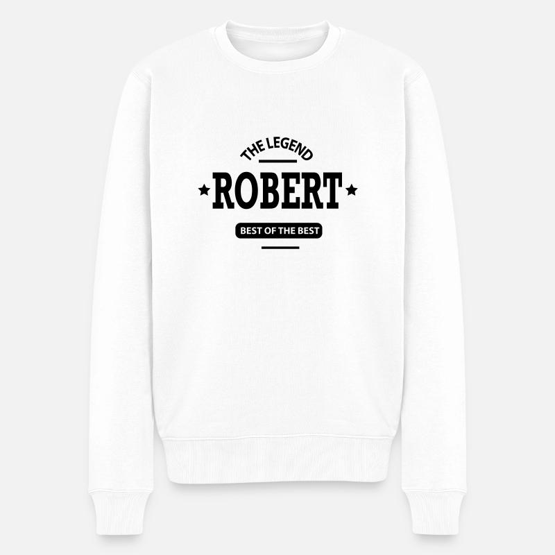 robert - Männer Premium Bio Pullover - Weiß