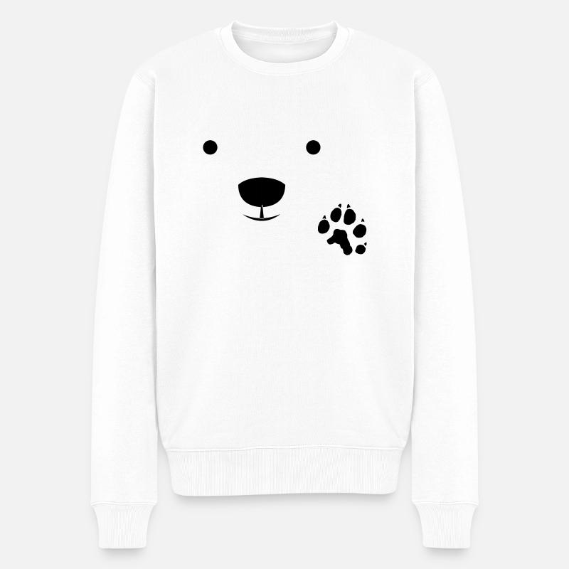 Polar Bear - Männer Premium Bio Pullover - Weiß
