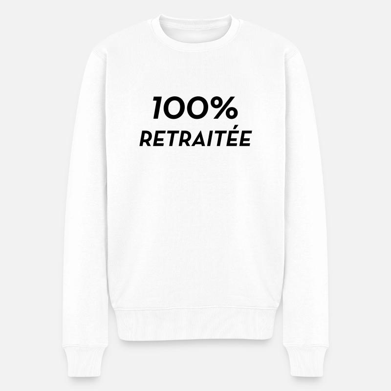 retraite / retraité / retraitée / pension - Pull Premium bio Homme - blanc