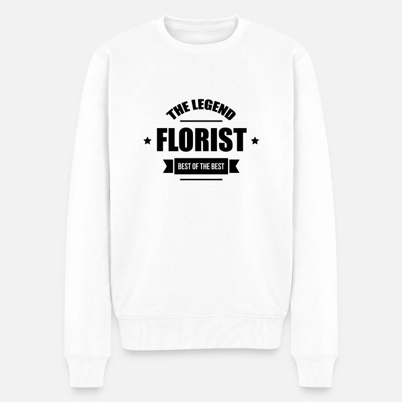 Fleuriste / Fleur / Plante / Jardinage / Nature - Pull Premium bio Homme - blanc