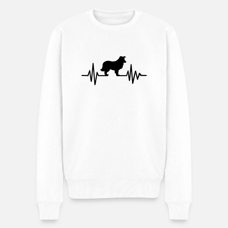 Shetland Sheepdog - Männer Premium Bio Pullover - Weiß