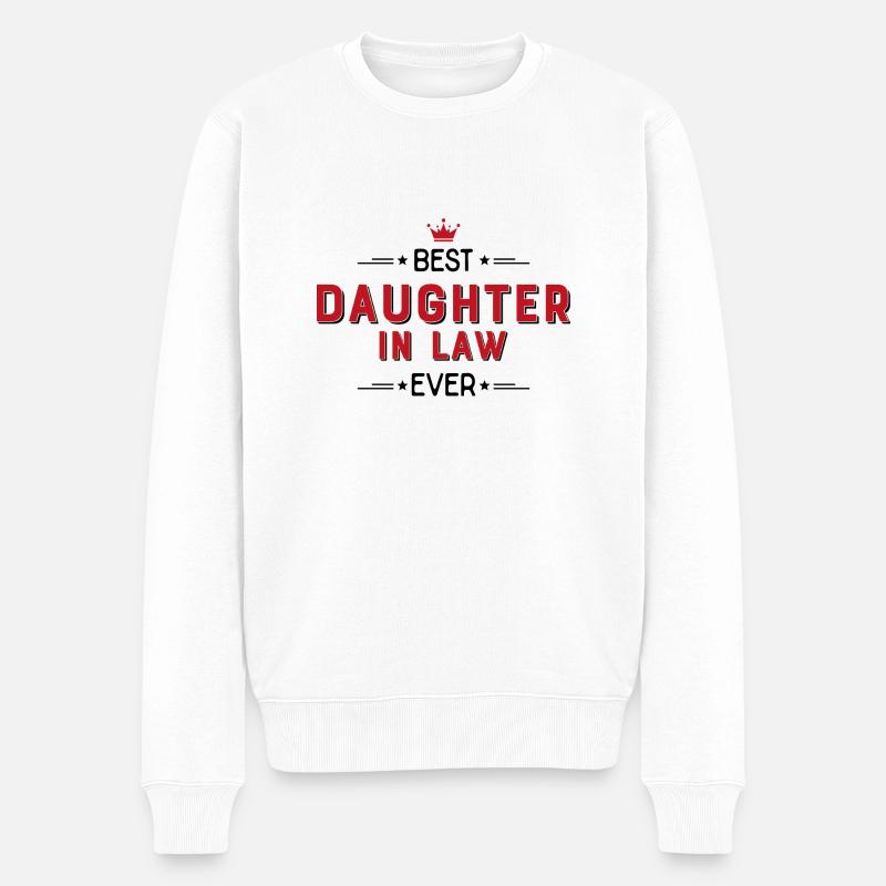 Schwiegertochter - Männer Premium Bio Pullover - Weiß