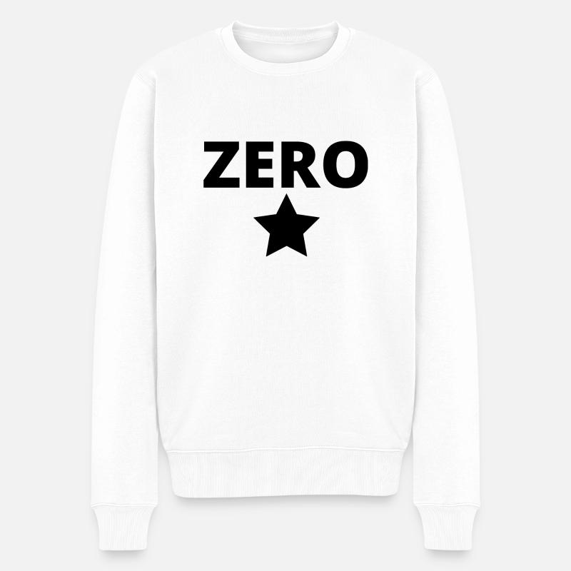 Null - Männer Premium Bio Pullover - Weiß