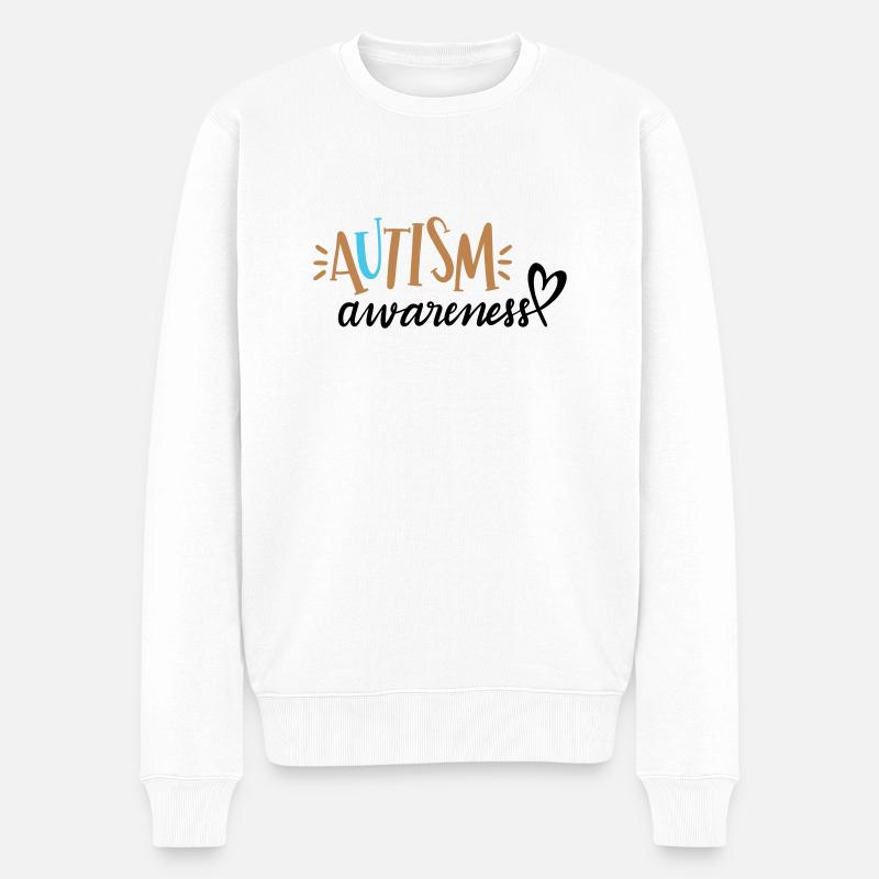 Autism Awareness - Männer Premium Bio Pullover - Weiß