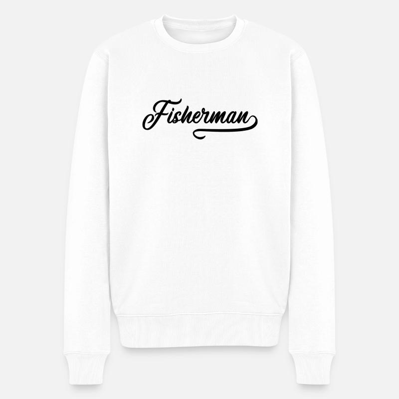 Fischer - Männer Premium Bio Pullover - Weiß